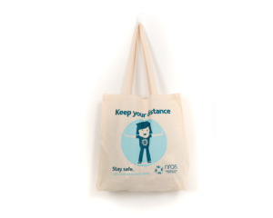 NRAS tote bag on a white background
